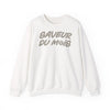 Crewneck Sweatshirt — "Saveur du Mois" French Script Cozy Pullover