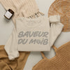 Crewneck Sweatshirt — "Saveur du Mois" French Script Cozy Pullover