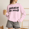 Crewneck Sweatshirt — "Saveur du Mois" French Script Pullover