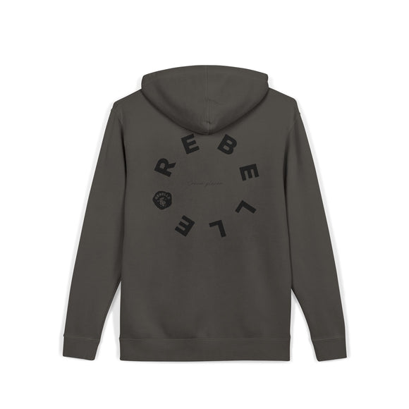 Pigment-Dyed Hoodie — 'Rebel Love' Circular Back Print