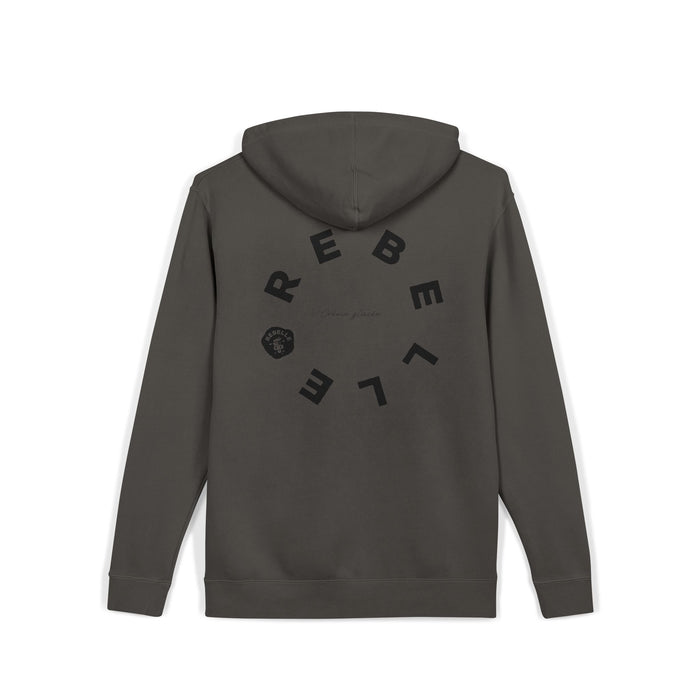 Pigment-Dyed Hoodie — 'Rebel Love' Circular Back Print