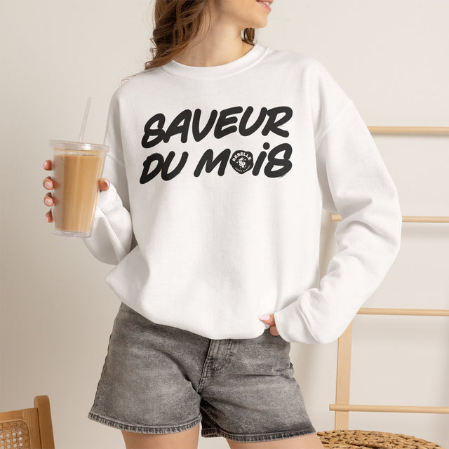 Crewneck Sweatshirt — "Saveur du Mois" French Script Pullover
