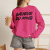 Crewneck Sweatshirt — "Saveur du Mois" French Script Pullover